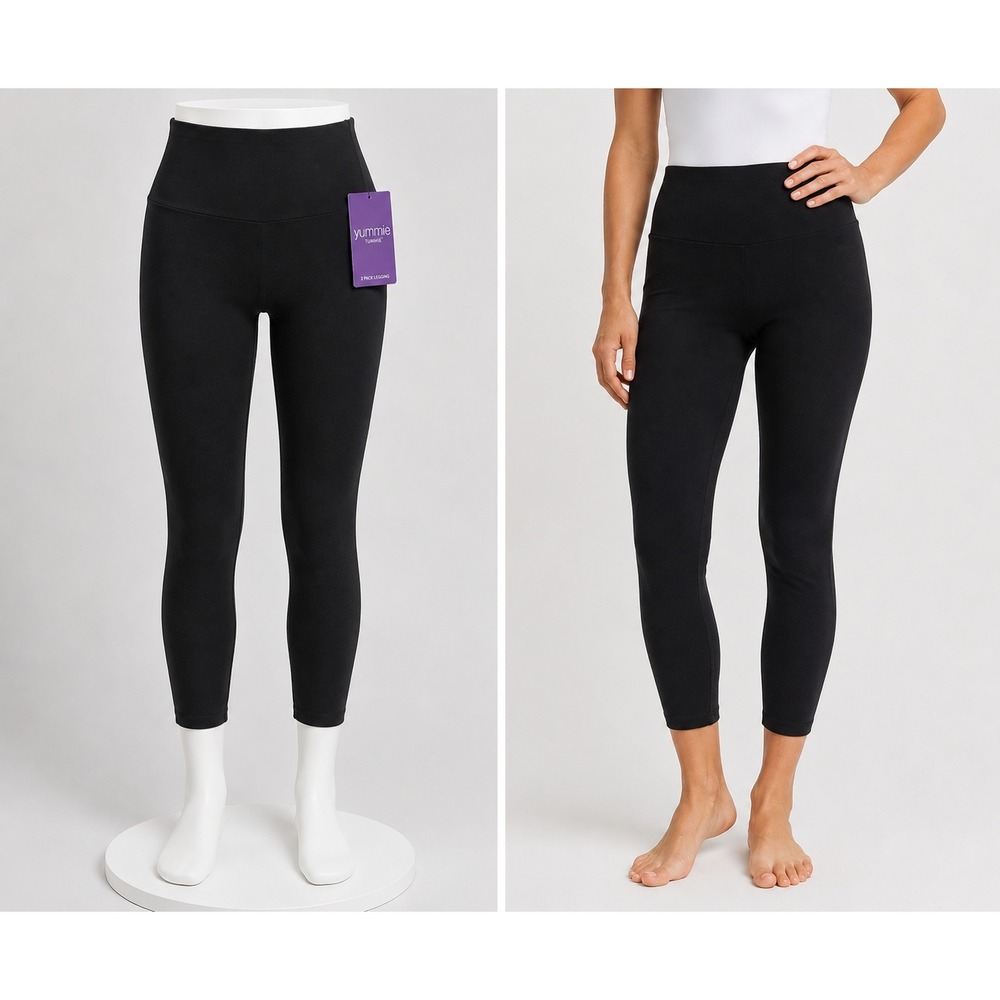 Yummie Leggings Womens Medium Black Gloria Skimmer High Waist Tummy Control NWT